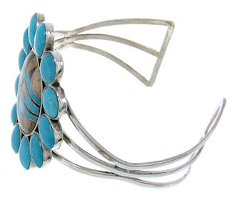 Multicolor Turquoise Inlay Sterling Silver Cuff Bracelet AW70351